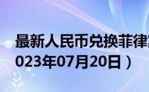 最新人民币兑换菲律宾比索汇率汇价查询（2023年07月20日）