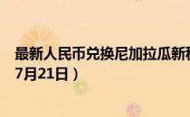 最新人民币兑换尼加拉瓜新科多巴汇率汇价查询（2023年07月21日）