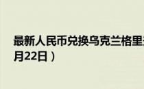 最新人民币兑换乌克兰格里夫纳汇率汇价查询（2023年07月22日）