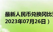 最新人民币兑换冈比亚达拉西汇率汇价查询（2023年07月26日）
