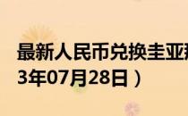 最新人民币兑换圭亚那元汇率汇价查询（2023年07月28日）