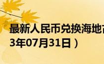 最新人民币兑换海地古德汇率汇价查询（2023年07月31日）