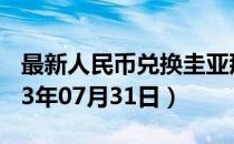 最新人民币兑换圭亚那元汇率汇价查询（2023年07月31日）