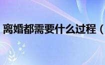 离婚都需要什么过程（离婚都需要什么手续）