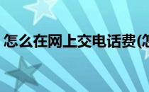 怎么在网上交电话费(怎么在网上交电话费用)