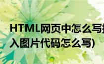 HTML网页中怎么写插入图片的代码(html导入图片代码怎么写)
