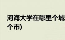 河海大学在哪里个城市(河海大学在哪个省哪个市)