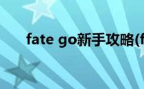 fate go新手攻略(fatego新手攻略图)