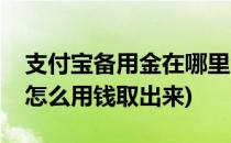 支付宝备用金在哪里怎么取用(支付宝备用金怎么用钱取出来)