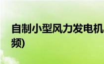自制小型风力发电机(自制小型风力发电机视频)
