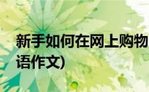 新手如何在网上购物(新手如何在网上购物英语作文)