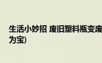 生活小妙招 废旧塑料瓶变废为宝(废旧塑料瓶可以怎么变废为宝)