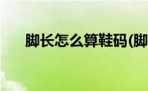 脚长怎么算鞋码(脚长怎么算鞋码尺码)