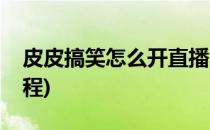 皮皮搞笑怎么开直播(皮皮搞笑怎么开直播教程)