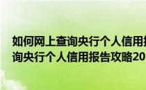 如何网上查询央行个人信用报告攻略2016年版(如何网上查询央行个人信用报告攻略2016年版高清)