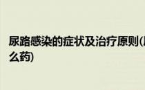 尿路感染的症状及治疗原则(尿路感染的症状及治疗原则吃什么药)