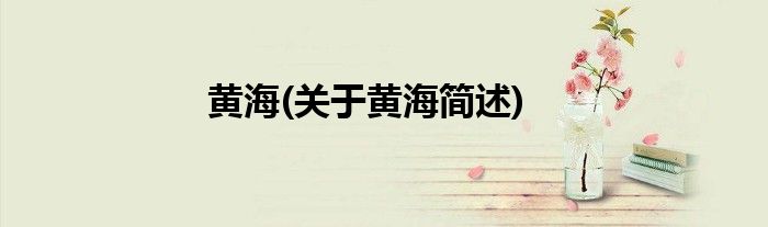 黄海(关于黄海简述)