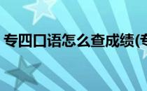 专四口语怎么查成绩(专四口语怎么查成绩单)