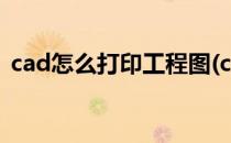 cad怎么打印工程图(cad工程图纸怎么打印)