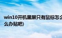 win10开机黑屏只有鼠标怎么办(win10开机黑屏只有鼠标怎么办贴吧)
