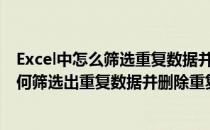 Excel中怎么筛选重复数据并删除-菜单工具操作(excel中如何筛选出重复数据并删除重复项)