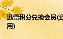迅雷积分兑换会员(迅雷积分兑换会员有什么用)