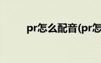 pr怎么配音(pr怎么配音对上视频)