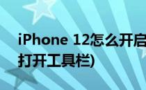 iPhone 12怎么开启工具栏(iphone12怎么打开工具栏)