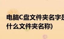 电脑C盘文件夹名字是什么意思(电脑c盘都有什么文件夹名称)