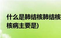 什么是肺结核肺结核病是由什么引起的(肺结核病主要是)