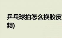 乒乓球拍怎么换胶皮(乒乓球拍怎么换胶皮视频)
