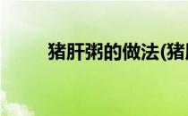 猪肝粥的做法(猪肝粥的做法 家常)