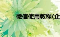 微信使用教程(企业微信使用教程)