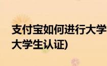 支付宝如何进行大学生认证(支付宝怎么进行大学生认证)