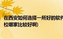 在西安如何选择一所好的软件培训学校(西安软件开发培训学校哪家比较好啊)