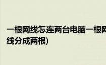 一根网线怎连两台电脑一根网线怎样分成两根(怎样把一根网线分成两根)