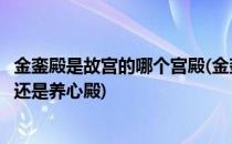 金銮殿是故宫的哪个宫殿(金銮殿是故宫的哪个宫殿是太和殿还是养心殿)