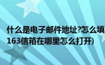 什么是电子邮件地址?怎么填?(什么是电子邮件地址?怎么填?163信箱在哪里怎么打开)