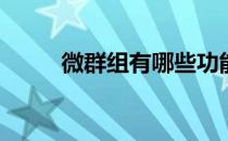 微群组有哪些功能(微群组是什么)