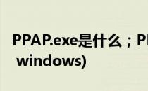 PPAP.exe是什么；PPAP.exe怎么删除(ppap windows)