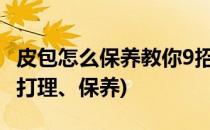 皮包怎么保养教你9招搞定皮具护理(皮包如何打理、保养)