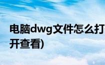电脑dwg文件怎么打开(电脑dwg文件怎么打开查看)