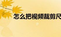 怎么把视频裁剪尺寸(如何裁剪视频)