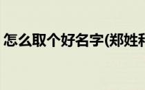 怎么取个好名字(郑姓和刘姓怎么取个好名字)
