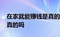 在家就能赚钱是真的吗图片 在家就能赚钱是真的吗