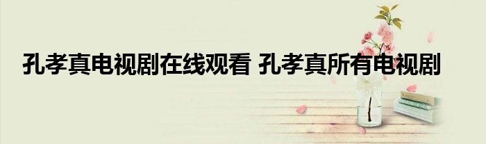 孔孝真电视剧在线观看 孔孝真所有电视剧