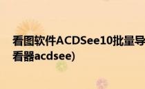 看图软件ACDSee10批量导出照片名称等属性信息(图片查看器acdsee)