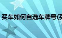 买车如何自选车牌号(买车如何自选车牌号牌)