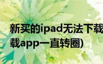 新买的ipad无法下载app(新买的ipad无法下载app一直转圈)