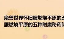 魔兽世界怀旧服燃烧平原的五种附魔秘药简介(魔兽世界怀旧服燃烧平原的五种附魔秘药简介图片)